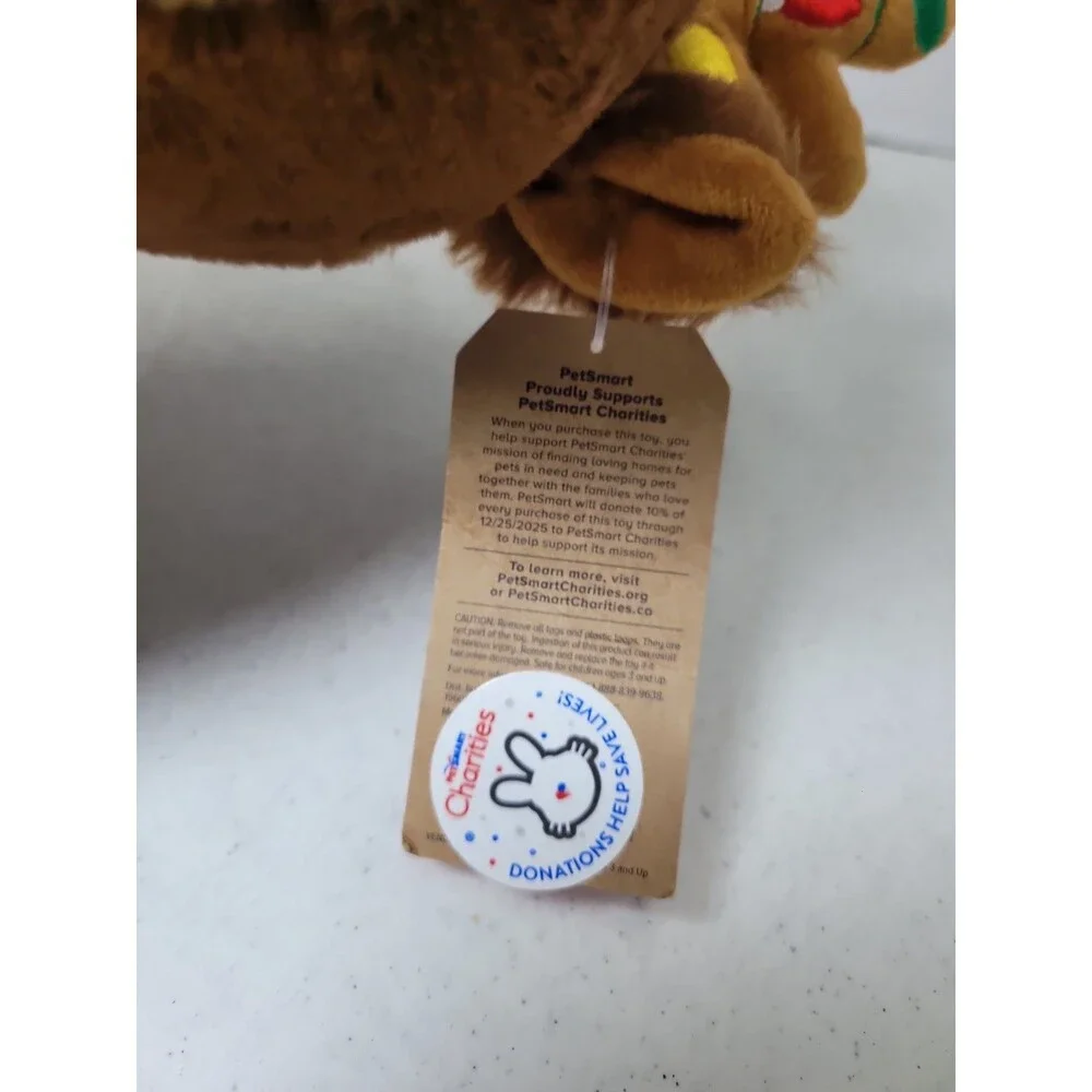 NEW 2025 PETSMART REINDEER FORTUNE DOG TOY WITH SQUEAKER XMAS NOVELTY TOY